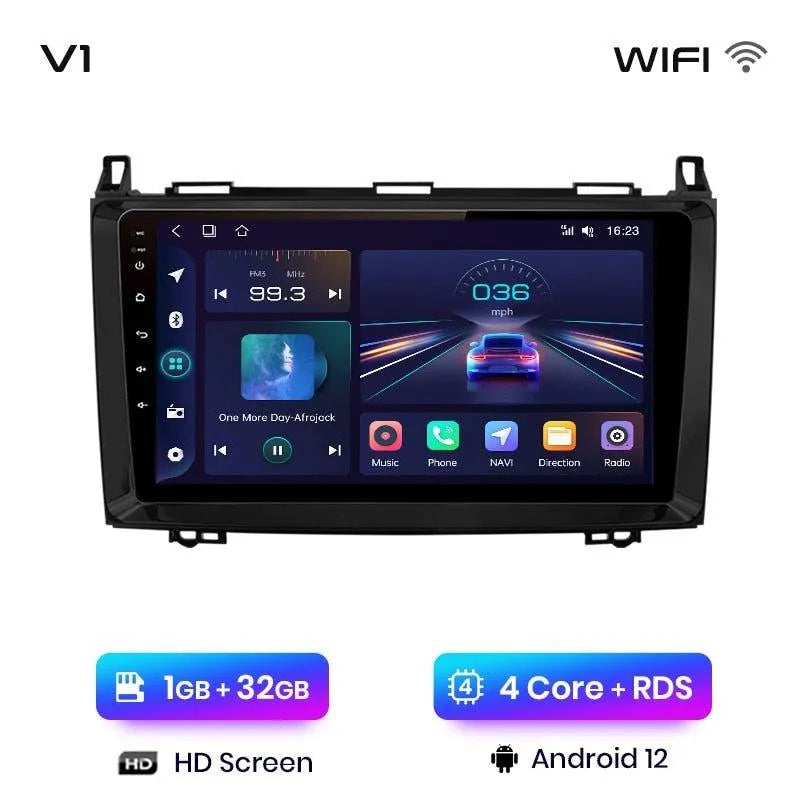 Radio nawigacja Mercedes Benz W169 W245 B200 W906 Sprinter W639 Vito CarPlay Android Auto - Multigenus