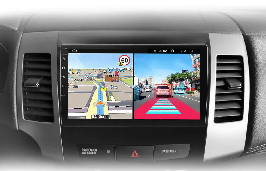 Radio nawigacja Mitsubishi Outlander xl 2 od 2005-2011 Citroen C-Crosser Android Auto Carplay - Multigenus