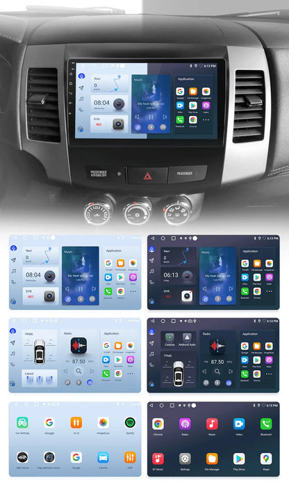 Radio nawigacja Mitsubishi Outlander xl 2 od 2005-2011 Citroen C-Crosser Android Auto Carplay - Multigenus