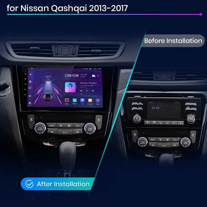 Radio nawigacja Nissan Qashqai J11 Nissan X trail T32 2014-2017 Android Auto Carplay - Multigenus