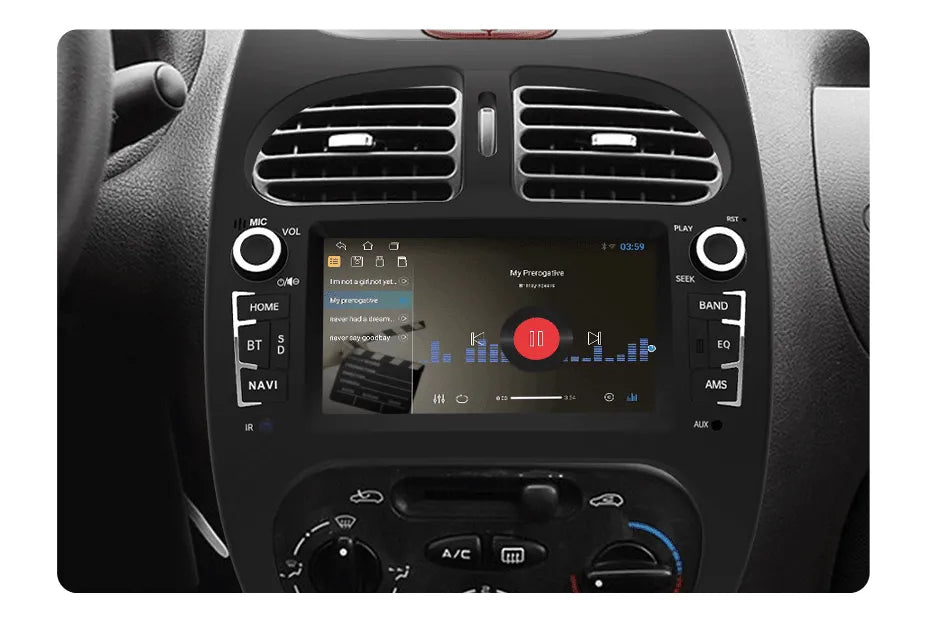 Radio nawigacja PEUGEOT 206 206CC 206SW 2001-2016 Android Auto Carplay - Multigenus