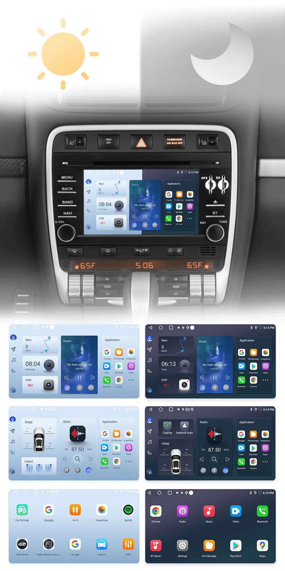 Radio nawigacja Porsche Cayenne GTS 2003 - 2010 Carplay Android Auto - Multigenus