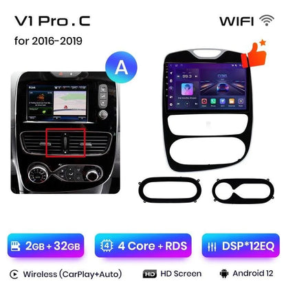 Radio nawigacja Renault Clio 4 ZOE 2016 - 2019 Carplay Android Auto - Multigenus