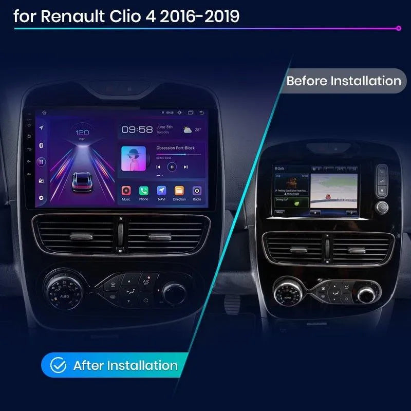 Radio nawigacja Renault Clio 4 ZOE 2016 - 2019 Carplay Android Auto - Multigenus