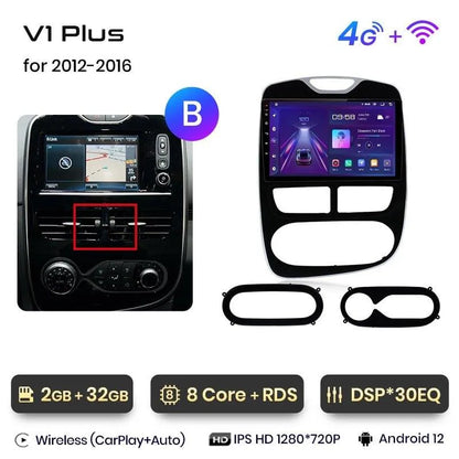 Radio nawigacja Renault Clio 4 ZOE 2016 - 2019 Carplay Android Auto - Multigenus