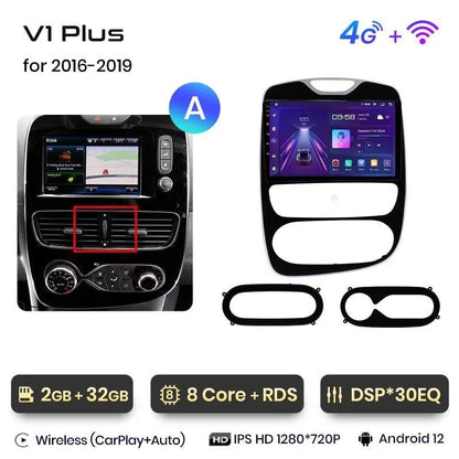 Radio nawigacja Renault Clio 4 ZOE 2016 - 2019 Carplay Android Auto - Multigenus