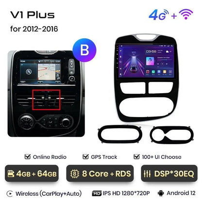 Radio nawigacja Renault Clio 4 ZOE 2016 - 2019 Carplay Android Auto - Multigenus