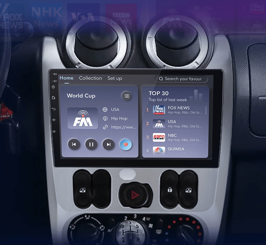 Radio nawigacja Renault Logan 1 Sandero 2009-2015 Dacia Duster Android Auto Carplay 4G GPS - Multigenus