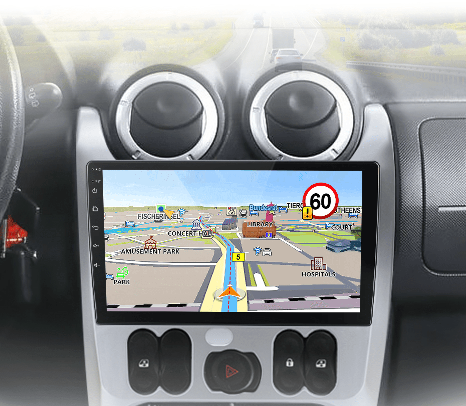 Radio nawigacja Renault Logan 1 Sandero 2009-2015 Dacia Duster Android Auto Carplay 4G GPS - Multigenus