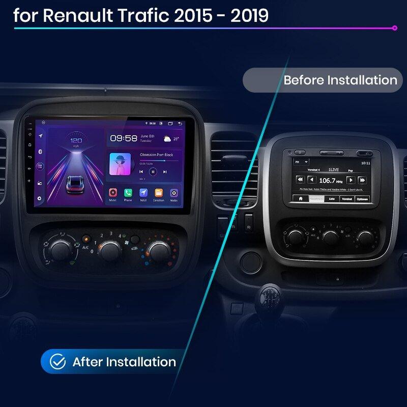 Radio nawigacja Renault Trafic 3 2014-2021 Opel Vivaro B 2014-2018 Android Auto Carplay - Multigenus