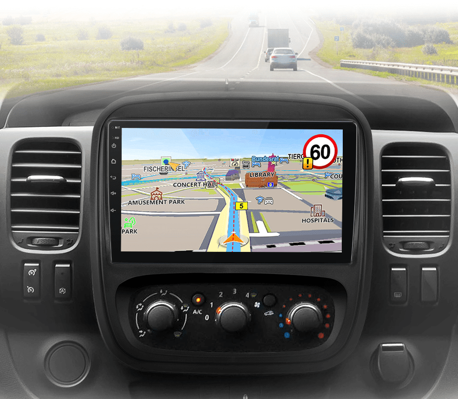 Radio nawigacja Renault Trafic 3 2014-2021 Opel Vivaro B 2014-2018 Android Auto Carplay - Multigenus