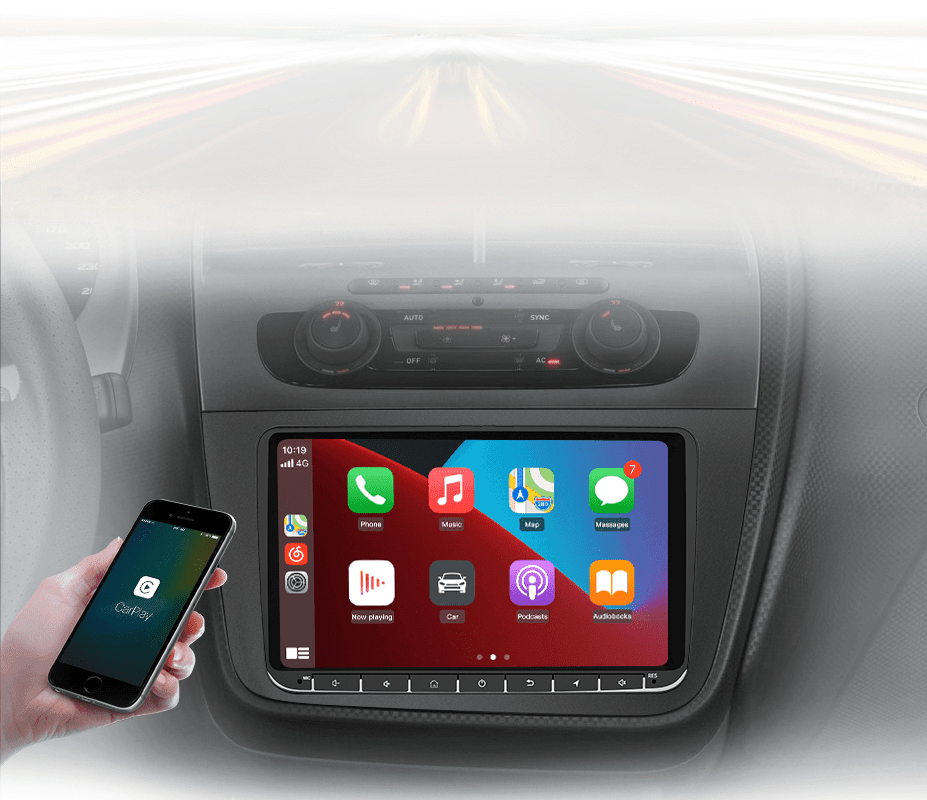 Für SEAT ALTEA LHD 2004-2015 Radio Android 13.0 HD Touchscreen 9 Zoll  GPS-Navigationssystem mit Bluetooth-Unterstützung Carplay DVR