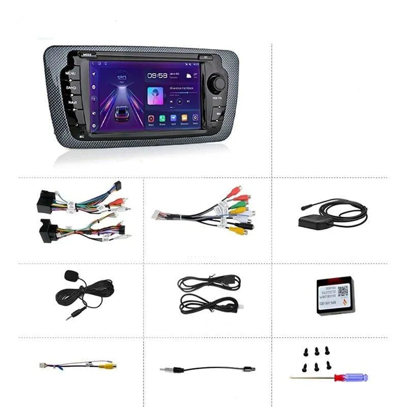 Radio nawigacja Seat Ibiza 6j 2009 - 2013 Carplay Android Auto - Multigenus