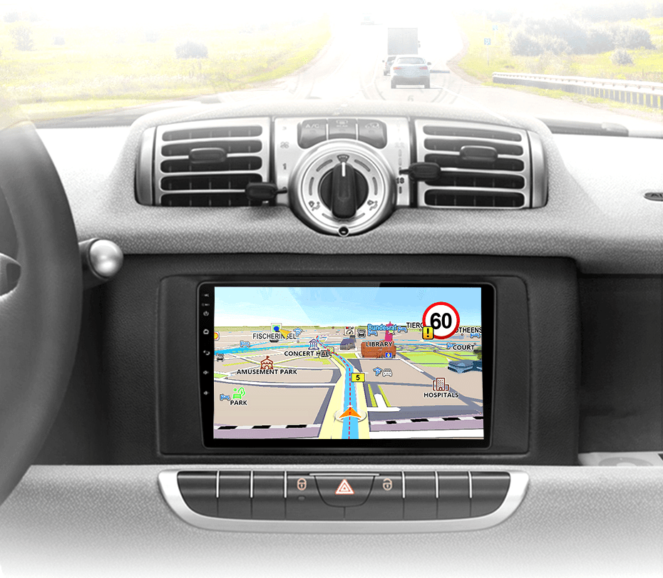 Radio nawigacja Smart Fortwo 2005 - 2010 Android Auto GPS Carplay - Multigenus