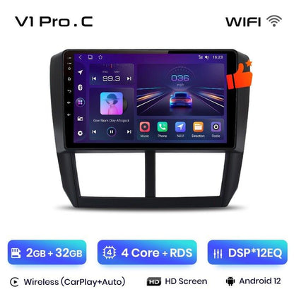 Radio nawigacja Subaru Forester 3 SH Impreza 2007 - 2013 Carplay Android Auto - Multigenus