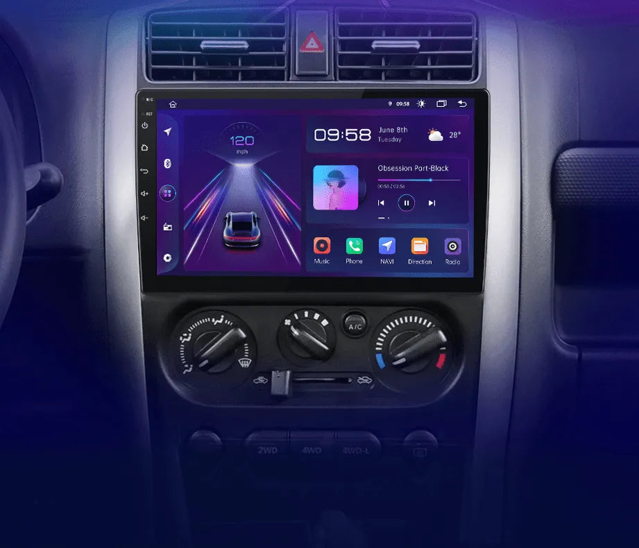 Radio nawigacja Suzuki Jimny 3 2005 - 2019 Carplay Android Auto - Multigenus