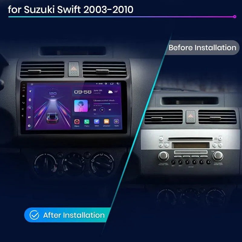 Radio nawigacja Suzuki Swift 2003 - 2010 Carplay Android Auto - Multigenus