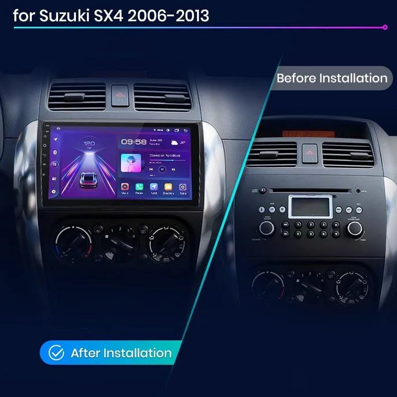 Radio nawigacja Suzuki SX4 2006-2013 Fiat Sedici 2005 - 2014 Carplay Android Auto - Multigenus