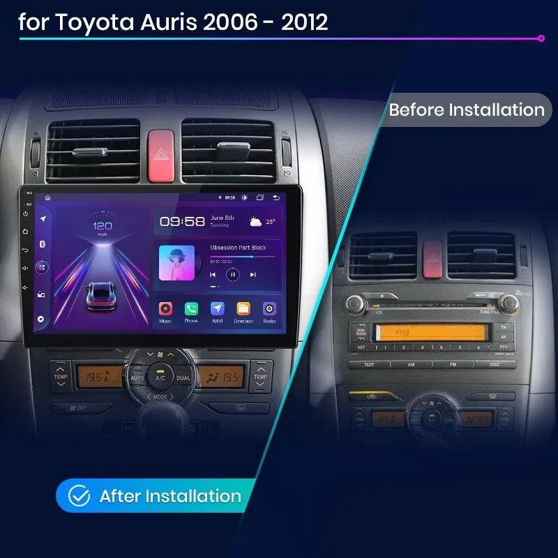 Radio nawigacja Toyota Auris E150 2006 - 2012 Carplay Android Auto - Multigenus