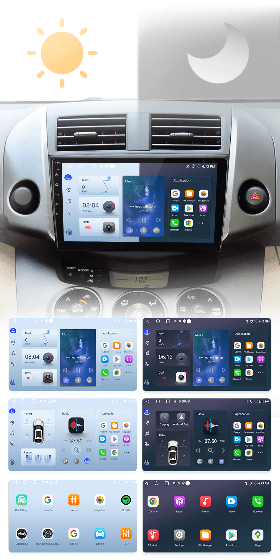 Radio nawigacja Toyota RAV 4 od 2007 - 2011 Carplay Android Auto - Multigenus