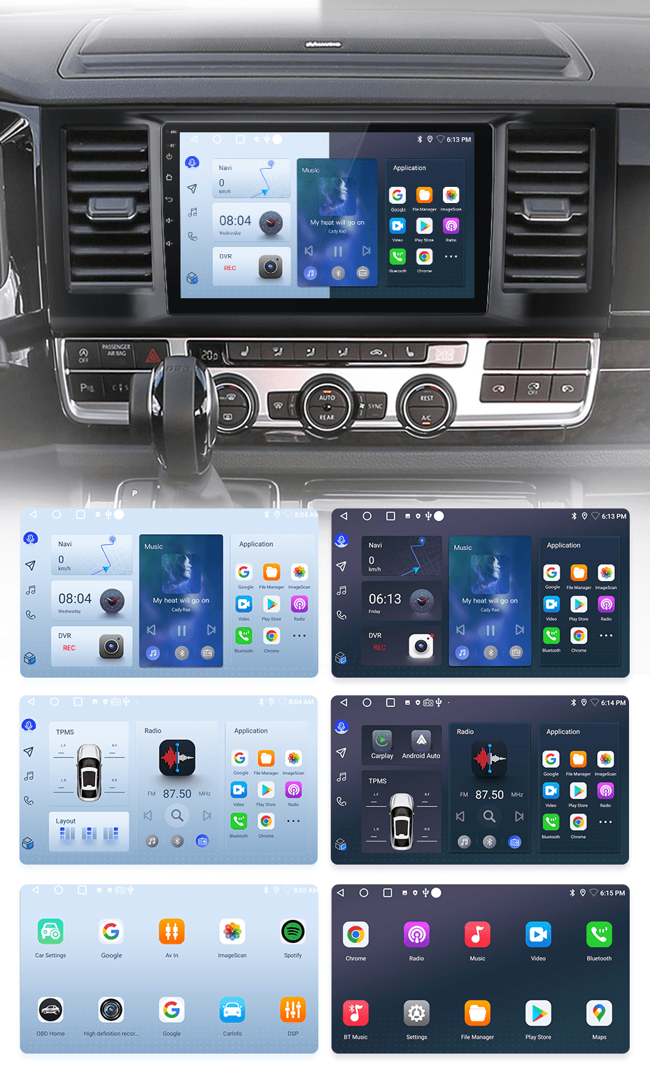 Radio nawigacja Volkswagen VW Caravelle 2015-2020 Android Auto Carplay - Multigenus