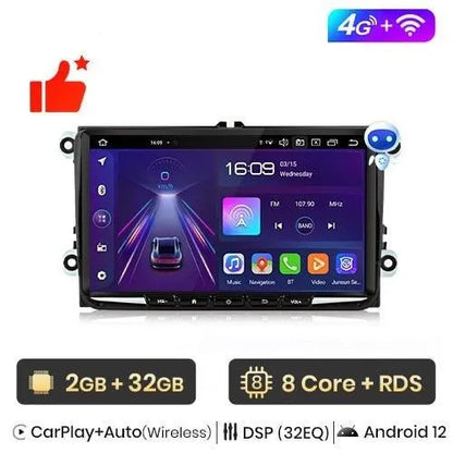 Radio nawigacja Volkswagen VW Passat B6 B7 CC Tiguan Touran GOLF POLO Android Auto Carplay - Multigenus