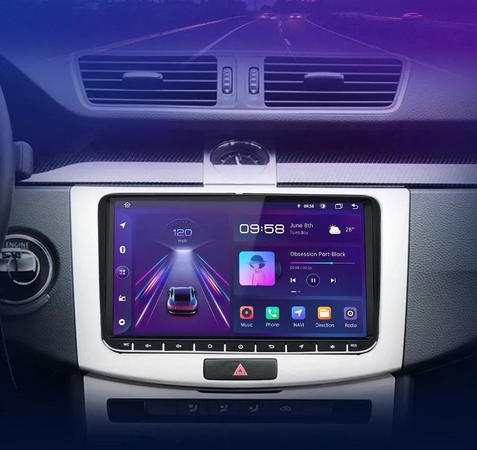 Radio nawigacja Volkswagen VW Passat B6 B7 CC Tiguan Touran GOLF POLO Android Auto Carplay - Multigenus