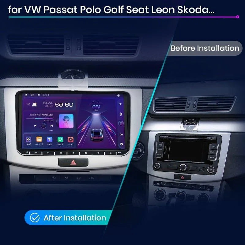 Radio nawigacja Volkswagen VW Passat B6 B7 CC Tiguan Touran GOLF POLO Android Auto Carplay - Multigenus