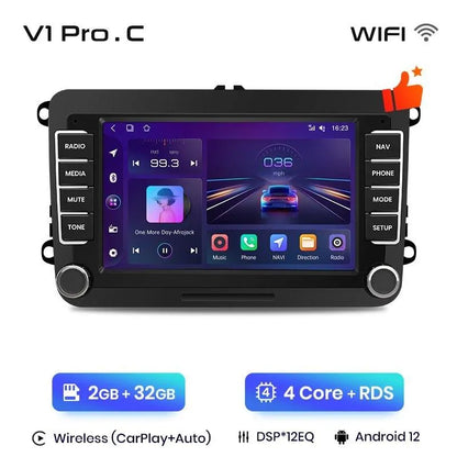 Radio nawigacja Volkswagen VW SEAT Leon Passat B6 B7 Tiguan Touran GOLF POLO Android Auto Carplay - Multigenus