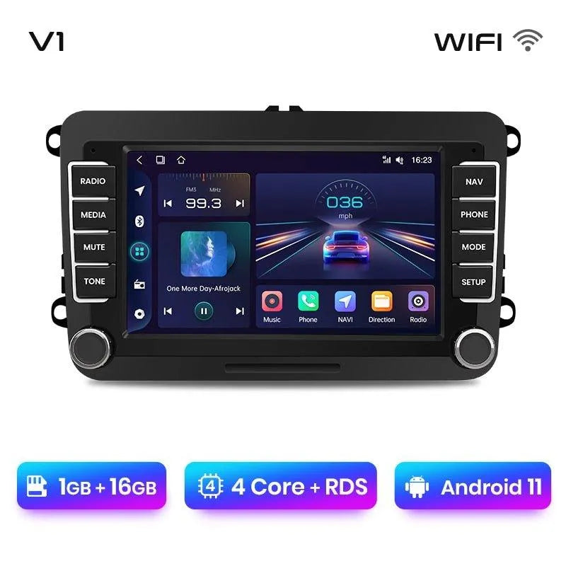 Radio nawigacja Volkswagen VW SEAT Leon Passat B6 B7 Tiguan Touran GOLF POLO Android Auto Carplay - Multigenus