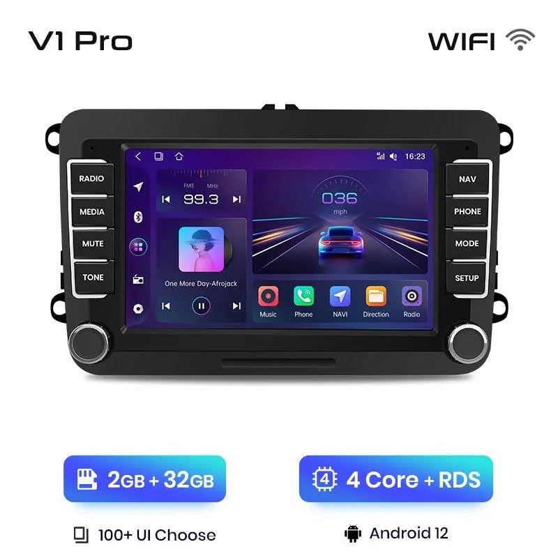 Radio nawigacja Volkswagen VW SEAT Leon Passat B6 B7 Tiguan Touran GOLF POLO Android Auto Carplay - Multigenus