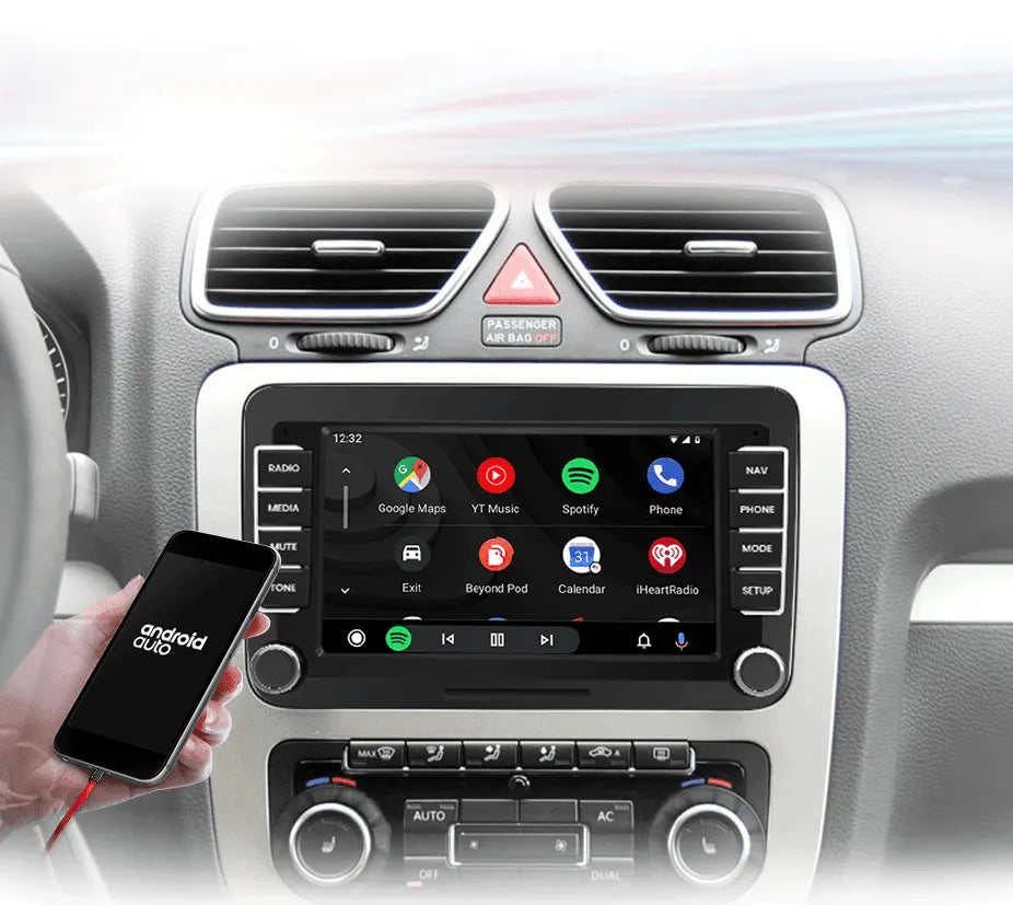 Radio nawigacja Volkswagen VW SEAT Leon Passat B6 B7 Tiguan Touran GOLF POLO Android Auto Carplay - Multigenus