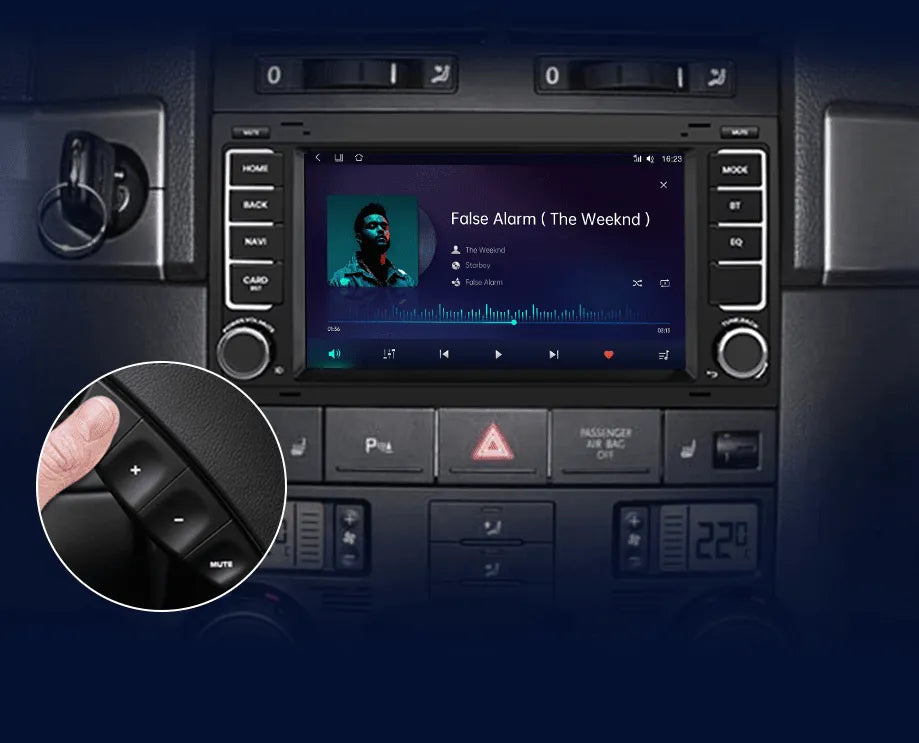 Radio nawigacja Volkswagen VW Touareg Multivan T5 Transporter 2004-2009 Carplay Android Auto - Multigenus