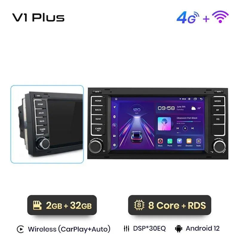 Radio nawigacja Volkswagen VW Touareg Multivan T5 Transporter 2004-2009 Carplay Android Auto - Multigenus