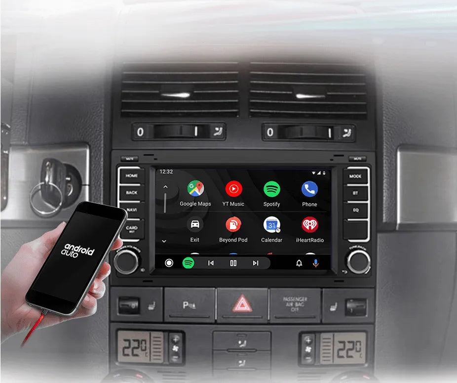 Radio nawigacja Volkswagen VW Touareg Multivan T5 Transporter 2004-2009 Carplay Android Auto - Multigenus