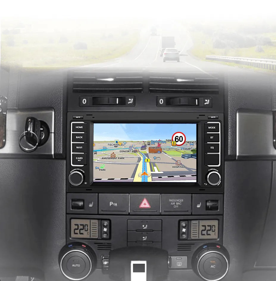 Radio nawigacja Volkswagen VW Touareg Multivan T5 Transporter 2004-2009 Carplay Android Auto - Multigenus