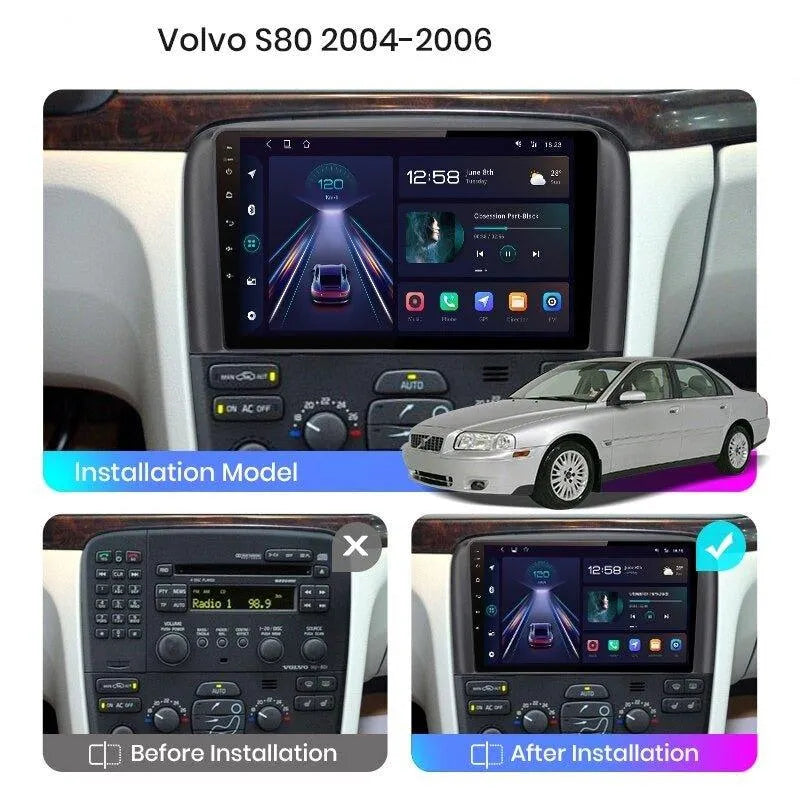 Radio nawigacja Volvo S80 1998 - 2006 Carplay Android Auto - Multigenus