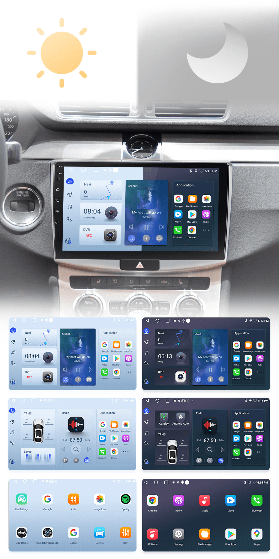 Radio nawigacja VW Passat B6 B7 CC 2005 - 2015 Carplay Android Auto - Multigenus