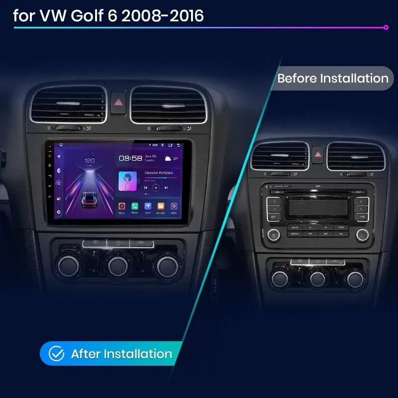 Radio nawigacja VW Volkswagen Golf 6 2008-2016 Android Auto Carplay - Multigenus