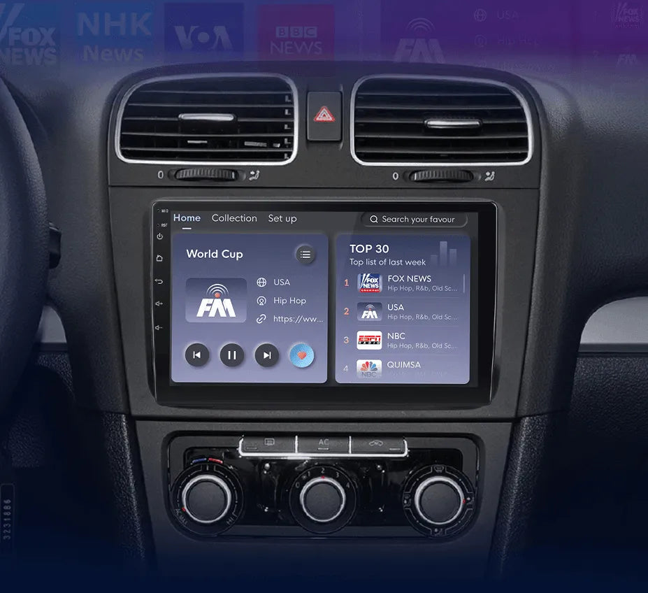 Radio nawigacja VW Volkswagen Golf 6 2008-2016 Android Auto Carplay - Multigenus