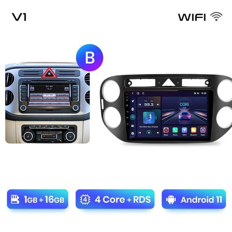 Radio nawigacja VW Volkswagen Tiguan 2006 - 2016 Carplay Android Auto - Multigenus