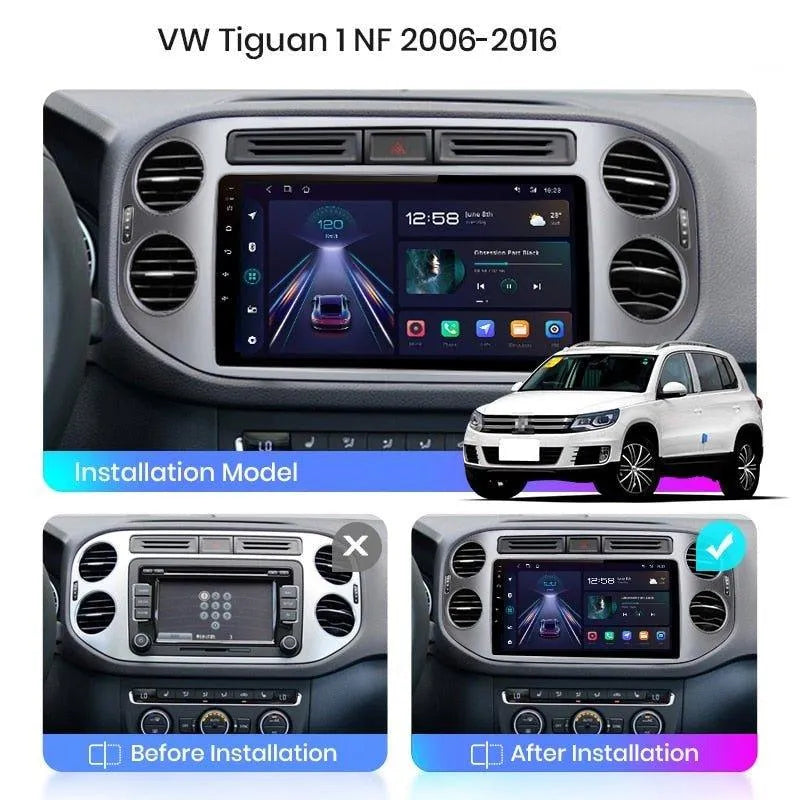 Radio nawigacja VW Volkswagen Tiguan 2006 - 2016 Carplay Android Auto - Multigenus