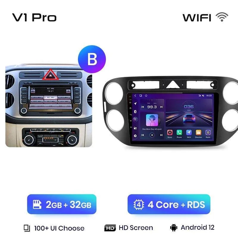 Radio nawigacja VW Volkswagen Tiguan 2006 - 2016 Carplay Android Auto - Multigenus