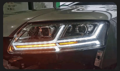 Reflektory lampy przednie do Audi A6 C6 LED z Dynamicznym Sygnałem Animacji, DRL i Lampy Bi-Xenon (2005-2011) - Multigenus