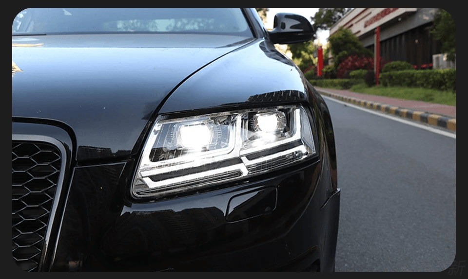 Reflektory lampy przednie do Audi A6 C6 LED z Dynamicznym Sygnałem Animacji, DRL i Lampy Bi-Xenon (2005-2011) - Multigenus