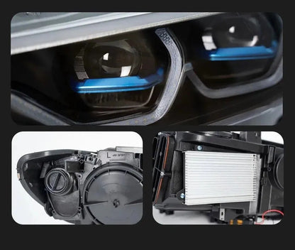 Lampy przednie LED do BMW F32 F36 F80 F33 Projekcja laserowa DRL dynamiczny sygnał świetlny - Multigenus