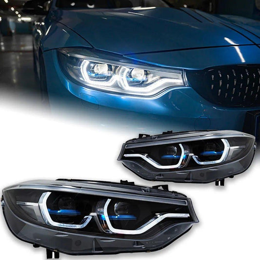 Lampy przednie LED do BMW F32 F36 F80 F33 Projekcja laserowa DRL dynamiczny sygnał świetlny - Multigenus