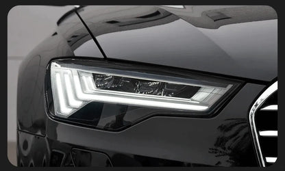 Reflektory Lampy Samochodowe do Audi A6 C7: Przednie 2012-2015 z Oświetleniem LED DRL, Dynamicznym Sygnałem, Regulacją Świateł Miejskich i Drogowych - Multigenus