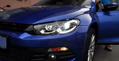 Lampy Przednie do VW Scirocco LED z DRL i Projektorową Soczewką (2008-2018) - Multigenus