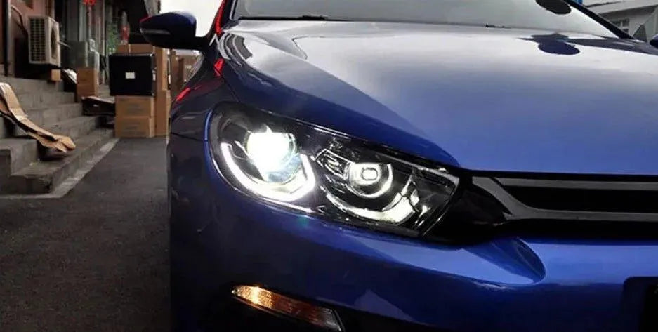 Lampy Przednie do VW Scirocco LED z DRL i Projektorową Soczewką (2008-2018) - Multigenus